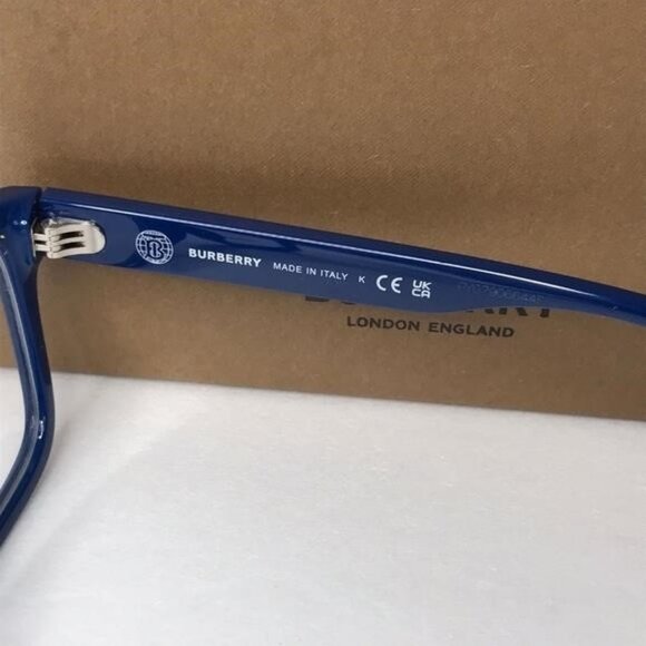 💯 Original Burberry Charlie Demo Rectangular Men's Eyeglasses BE2379U 4058 55 - Picture 9 of 10